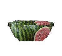 Sac banane réglable avec imprimé gouttes de rose melon élégant - bandoulière légère pour voyage et sport de plein air