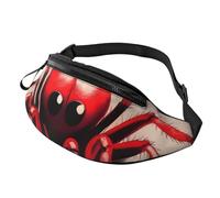 Sac banane réglable avec petite araignée rouge pour homme et femme