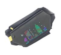 Sac banane réglable avec plusieurs compartiments pour écran LED, sac à bandoulière antivol pour activités de plein air, détails réfléchissants avec affichage LED
