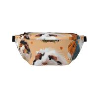 Sac banane réglable et léger avec illustration d'animaux mignons pour la marche, le cyclisme, la randonnée, les voyages, Noir , Taille unique, Sac à dos décontracté