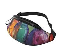 Sac banane réglable pour bouteille en verre coloré pour homme et femme