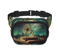 Sac banane réglable pour femme, sac banane léger et tendance pour homme, boîte à musique de rêve, sac banane pour voyage, entraînement, course à pied, cyclisme, noir, taille unique, Noir , Taille