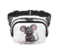 Sac banane réglable pour femme, sac banane léger et tendance pour homme, sac banane rat gris, sac banane à bandoulière pour voyage, entraînement, course à pied, cyclisme, noir, taille unique, Noir ,
