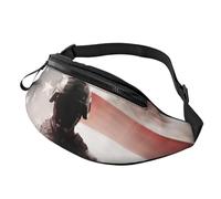 Sac banane réglable pour homme et femme avec drapeau américain, soldat