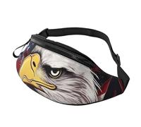 Sac banane réglable pour homme et femme - Drapeau américain - Aigle à tête blanche - Sac banane partout