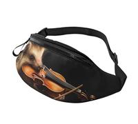 Sac banane réglable pour homme et femme - Motif animal, hérisson, musique et violon