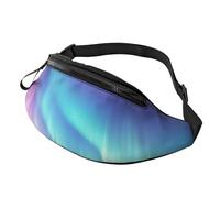 Sac banane réglable pour homme et femme Motif aurores boréales du Nord