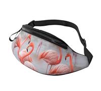 Sac banane réglable pour homme et femme Motif flamants roses