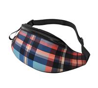 Sac banane réglable pour voyage, randonnée, cyclisme, course à pied en plein air, Plaid Buffalo coloré 7, Taille unique, Organiseur de sac