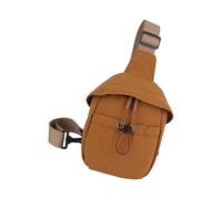 Sac banane respirant avec compartiments anti-rayures, rangement spacieux pour camping, trajets en hiver, activités de plein air sac en nylon imperméable, marron, Beauté de masse