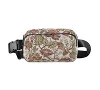 Sac banane rétro bizarre à motif floral bohème tendance pour homme et femme, mini sac à bandoulière avec sangle réglable pour cyclisme, randonnée, gym, Fleurs Bohème Rétro Bizarre, Taille unique