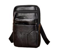 Sac banane rétro en cuir PU pour hommes, mode loisirs en plein air, multifonctionnel, sacs de ceinture pour hommes, sac de téléphone portable pour homme pour les sorties, Noir/blanc, One Size