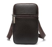 Sac banane rétro en cuir véritable pour homme pour la marche, les voyages, le cyclisme, café, 17x10cm, Vintage