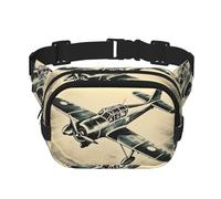 Sac banane rétro en forme d'avion - Petit sac banane tendance - Léger - Pour femme et homme - Pour la course à pied, l'entraînement, la randonnée, les voyages