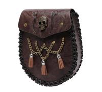Sac banane rétro médiéval | Portefeuille en cuir synthétique - Sac banane portable pour clés, pièces de monnaie, support de téléphone portable, accessoire de costume Renaissance, Fbg201cf, Voir