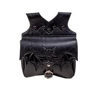 Sac banane rétro médiéval rétro en similicuir style Renaissance pour costume de chauve-souris, noir, Medium, Renaissance