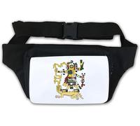 Sac banane rétro style aztèque Beast Rider Dragon Dompteur Blanc