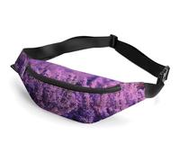 Sac banane romantique lavande avec sangle réglable, sacs à bandoulière de voyage légers, mini sacs banane mains libres pour la course à pied et la salle de sport