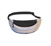 Sac banane romantique pour homme et femme - Motif paysage de sable blanc - Pour voyage, sport, course à pied, randonnée, jogging, gym, Noir , Taille unique