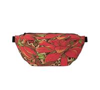 Sac banane rouge équinoxe à motif floral pour la course à pied, le cyclisme en plein air, multicolore, Taille unique, Sac à dos de