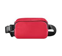 Sac banane rouge fluo tendance pour homme et femme Mini sac à bandoulière avec sangle réglable pour le shopping, le sport, le travail, Rouge fluo, Taille unique