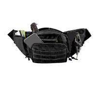 Sac banane | Sac banane | Sac banane de camping | Petit sac banane pour l'extérieur, camping avec sangle réglable, sac banane multifonction avec 5 poches, Noir , 説明を参照してください, Voir description