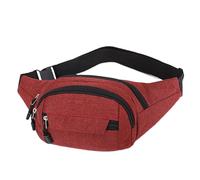 Sac banane - Sac banane - Sac banane Fanny pour la randonnée, sac à bandoulière à bandoulière, sac banane de voyage pour faire du shopping, promener le chien avec le chien, courir, rouge, Voir