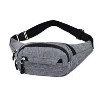 Sac banane - Sac banane - Sac banane Fanny pour la randonnée, sac à bandoulière à bandoulière, sac banane de voyage pour faire du shopping, promener le chien avec le chien, courir, gris, Voir
