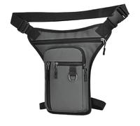 Sac Banane Sac de Taille for Hommes Fanny Pack Sac à Main Moto équitation épaule Croix Corps Cuisse mâle Hanche Ceinture Sacs(Grey)