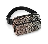 Sac banane, sac de taille imprimé calendrier maya, sac de taille universel, sac de taille portable, sac de taille durable, sac de taille épais, calendrier maya, 20 x 13 cm, moderne, Calendrier Maya,