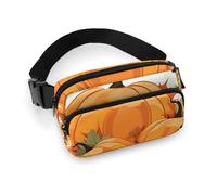 Sac banane, sac de taille imprimé en érable citrouille d'automne, sac de taille universel, sac de taille portable, sac de taille durable, sac de taille épais, érable citrouille d'automne, 20 x 13 cm,