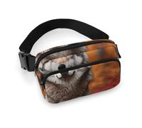 Sac banane, sac de taille imprimé loup animaux d'automne, sac de taille universel, sac de taille portable, sac de taille durable, sac de taille épais, animaux d'automne loup, 20 x 13 cm, moderne,