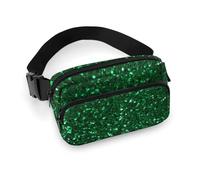 Sac banane, sac de taille imprimé paillettes vertes, sac de taille universel, sac de taille portable, sac de taille durable, sac de taille épais, paillettes vertes, 20 x 13 cm, moderne, Paillettes