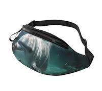 Sac banane Sea Sunset Flying Dragon pour homme et femme, sac à bandoulière réglable, adapté pour les voyages, la randonnée, la course à pied, Adorable dauphin., Taille unique