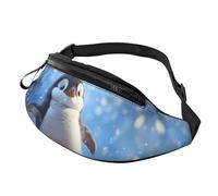 Sac banane Sea Sunset Flying Dragon pour homme et femme, sac à bandoulière réglable, adapté pour les voyages, la randonnée, la course à pied, Happy Penguin, Taille unique