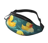 Sac banane Sea Sunset Flying Dragon pour homme et femme, sac à bandoulière réglable, adapté pour les voyages, la randonnée, la course à pied, Canards en caoutchouc, Taille unique