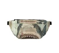 Sac banane Shark and Ship in Ocean avec ceinture réglable pour voyage, sport, multicolore, Taille unique, Sac à dos de