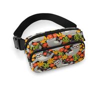 Sac banane Sloth On The Branch pour homme et femme, sac banane pour entraînement, course à pied, voyage avec sangle réglable