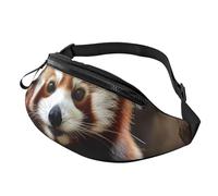 Sac banane squelette dansant avec parapluie pour homme et femme, sac banane tendance, sac banane pour voyage, sport, marche, Pandas rouges, Taille unique