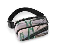 Sac banane St Johns BridgeBelt pour femme avec poches zippées et sangle réglable pour voyage, cyclisme, course à pied, randonnée, style 20 x 13 cm, Style :, 20x13cm