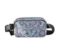 Sac banane style ethnique cachemire fleur de cajou tatoué tendance pour homme et femme sac à bandoulière imperméable avec sangle réglable pour entraînement, course à pied, randonnée, Tatouage au