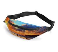 Sac banane Sunset avec sangle réglable, sac à bandoulière de voyage léger, mini sac banane mains libres pour la course à pied et la salle de sport