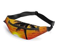 Sac banane Sunset Palm Tree pour femme et homme - Sac banane pour homme - Sac banane pour la course à pied - 36 x 15 cm, Style :, 36*15cm