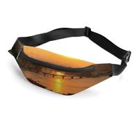 Sac banane Sunset View avec sangle réglable, sac à bandoulière de voyage léger, mini sac banane mains libres pour la course à pied et la salle de sport