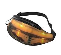 Sac banane Sunset View pour homme et femme, sac de poitrine réglable tendance, sac banane de voyage, sport, marche, Vue au coucher du soleil., Taille unique