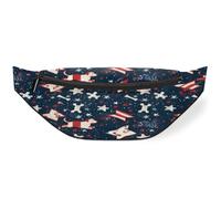Sac banane sur le thème américain du 4 juillet pour femmes, hommes, enfants, filles, garçons, sac banane pour voyage, sport, course à pied, couleur, M, Organiseur de sac