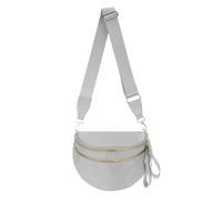 Sac banane surdimensionné de couleur pure pour femme, sac banane spacieux, sac banane, Sac banane couleur gris clair, 11.0 Inches X 8.6 Inches X 4.5 Inches, Décontracté