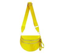 Sac banane surdimensionné de couleur pure pour femme, sac banane spacieux, sac banane, Sac banane couleur jaune, 11.0 Inches X 8.6 Inches X 4.5 Inches, Décontracté