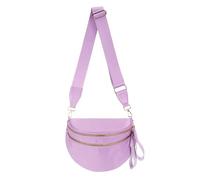 Sac banane surdimensionné de couleur pure pour femme, sac banane spacieux, sac banane, Sac banane couleur violet clair, 11.0 Inches X 8.6 Inches X 4.5 Inches, Décontracté