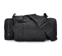 Sac banane tactique d'assaut militaire Sac banane MOLLE Sling Army Lombaire Gear Pouch, noir